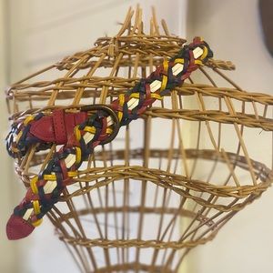 90’s Colorful Leather Braided Belt